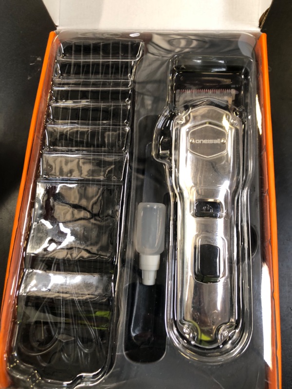 Photo 1 of oneisall Dog Clippers for Grooming for Thick Heavy Coats/Low Noise Rechargeable Cordless Pet Shaver with Stainless Steel Blade/Waterproof Dog Shaver for Dogs Pets and Animals (Sliver)