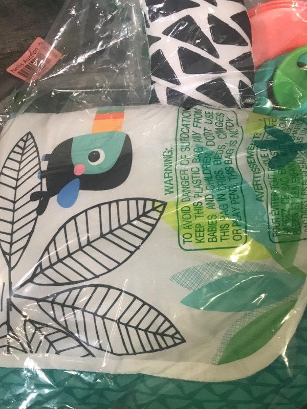 Photo 1 of Bright Starts Totally Tropical Prop & Play Tummy Time Mat, Baby Play Mat, Tummy Time Pillow, Sensory Toys, Ages Newborn +