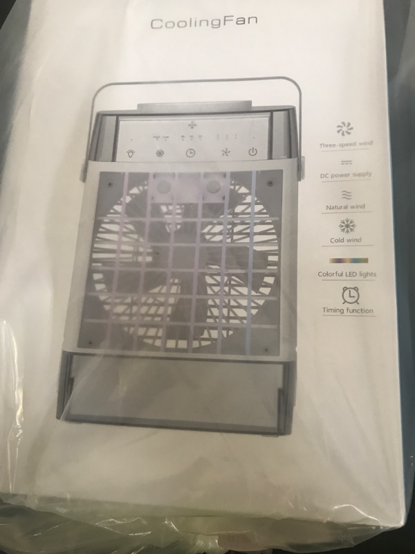 Photo 1 of Portable Air Conditioners, Air Cooler with Remoter Evaporative Personal Mini AC, 3 Wind Speed, 2-4-8H Timer, 3 Modes, Colorful Night Light, Portable AC for Room, Car, Bedroom, Camping