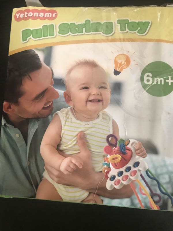 Photo 1 of Yetonamr Baby Sensory Montessori Toys for 6-12-18 Months, Pull String Silicone Teething Toy, Toddler Birthday Gift Travel Toy for 1 2 Year Old Boy Girl Infant 8 9 10 Months Old