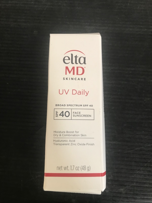 Photo 1 of EltaMD UV Daily SPF 40 Face Sunscreen Moisturizer with Zinc Oxide, Daily Face Moisturizer with SPF, Sunscreen, For Dry Skin 1.7 oz Pump