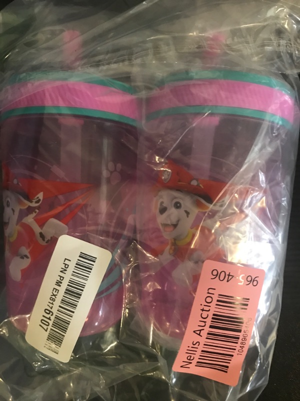 Photo 1 of Zak Designs Kelso 15 oz Tumbler Set (Paw Patrol Skye & Everest) Leak-Proof Screw-On Lid with Straw Made of Durable Plastic and Silicone, Perfect Cup Bundle for Toddlers, Kids (2pc Set)