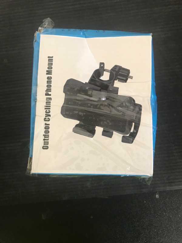 Photo 1 of amzluv Bike Phone Holder Mount, Secure Handlebar Phone Mount Holder for Bike and Motorcycle, Suitable for iPhone and 4.5-6.8" Smartphones, Black