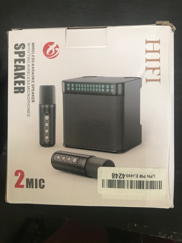 Photo 1 of Karaoke Machine for Kids/Adults, FULLIFE 2024 Upgraded Portable Bluetooth PA Speaker System with 2 Wireless Microphones, Colorful LED Light That Changes, Sing Karaoke Set for Home Parties, Indoors