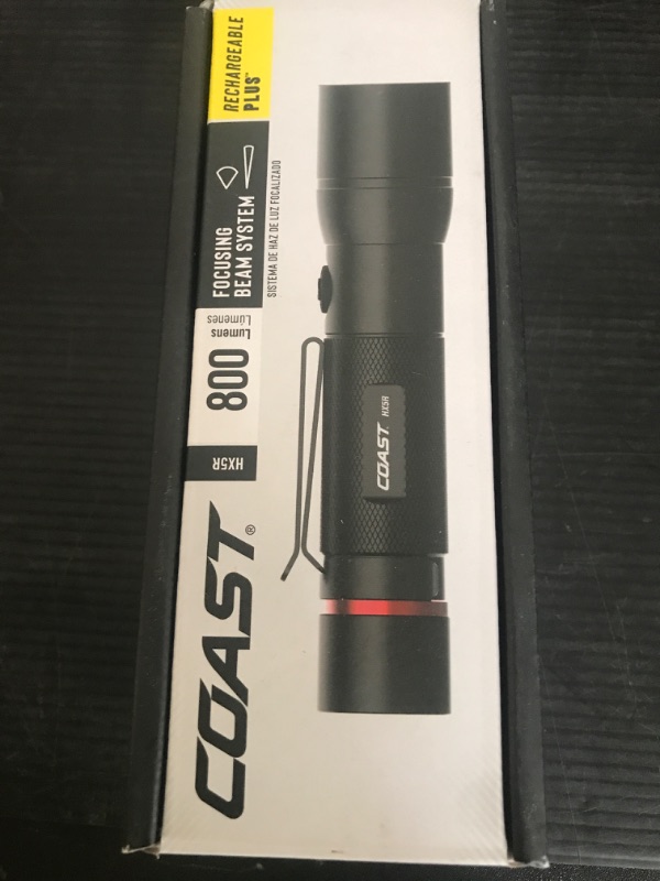 Photo 1 of Coast HX5R 620 Lumen Rechargeable LED Flashlight with Slide Focus and CR123 Compatible, Batteries Included