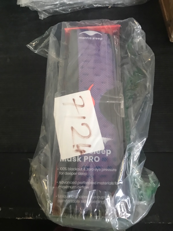 Photo 1 of Manta Pro Sleep Mask - 100% Light Blocking Sleep Mask for Side Sleepers, Breathable and Comfortable, Spacious & Zero Pressure for Long Lashes, Perfect for Sleep/Travel/Nap/Shift Work