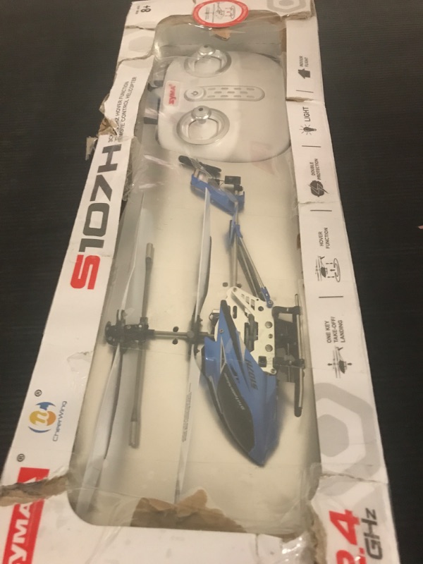 Photo 1 of Cheerwing Remote Control Helicopter,SYMA S107H Mini RC Helicopter with Gyro,Altitude Hold, One Key Take Off/Landing for Adults Kids(Blue)