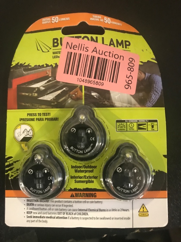 Photo 1 of Panther Vision Button LAMP Adhesive LEDs Light Package - Lightweight, Ultra Small, Ultra Bright LED Utility Lights