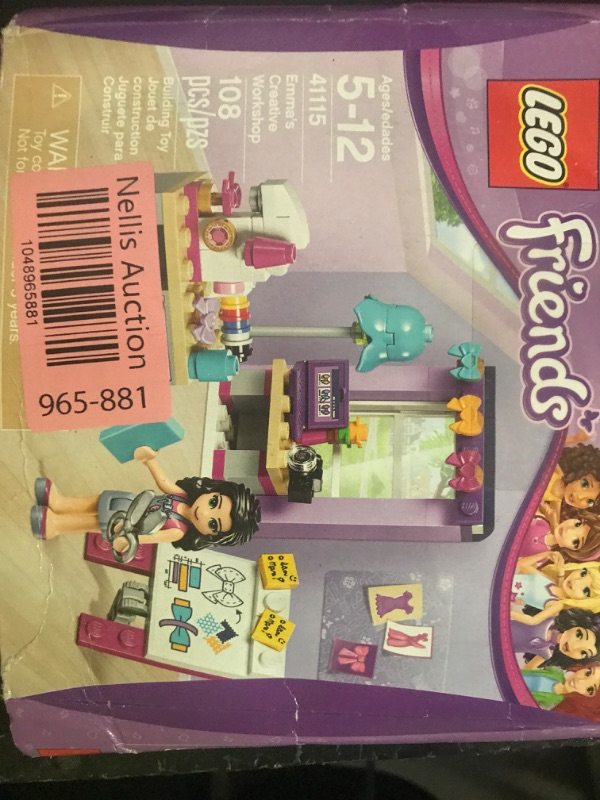 Photo 1 of LEGO Friends Emma's Creative Workshop Kit (108 Piece)