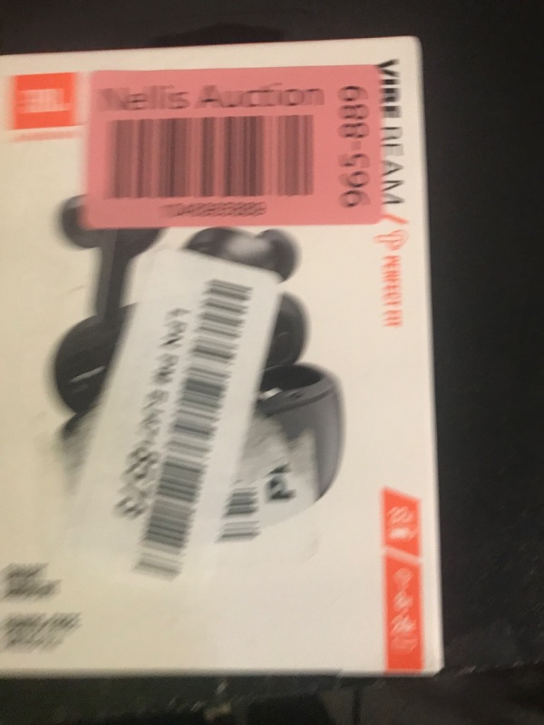 Photo 1 of JBL Vibe Beam - True Wireless JBL Deep Bass Sound Earbuds, Bluetooth 5.2, Water & Dust Resistant, Hands-free call with VoiceAware, Up to 32 hours of battery life (Black)