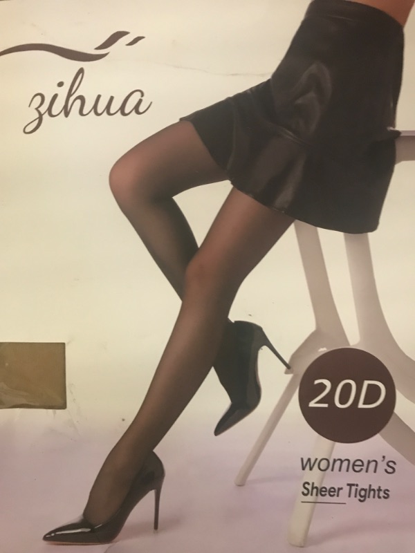 Photo 1 of ZIHUA 2 Pairs Sheer Nude Tights for Women, 20 Denier Control Shaping Nylon Ladies Clear Pantyhose (Nude,M)