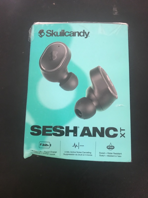 Photo 1 of Skullcandy Sesh ANC XT in-Ear Noise Canceling Wireless Earbuds, 48 Hr Battery, IP67 Waterproof, Microphone, Works with iPhone Android and Bluetooth Devices - True Black