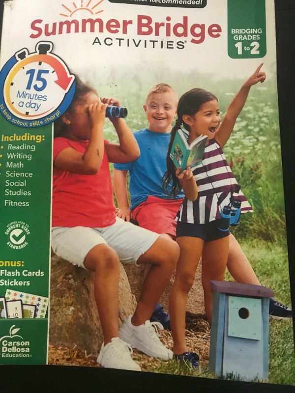 Photo 1 of Summer Bridge Activities 1st to 2nd Grade Workbook, Activity Book With Math, Reading Comprehension, Science, Fitness, Social Studies, Writing Practice, and Flash Cards (Volume 3)