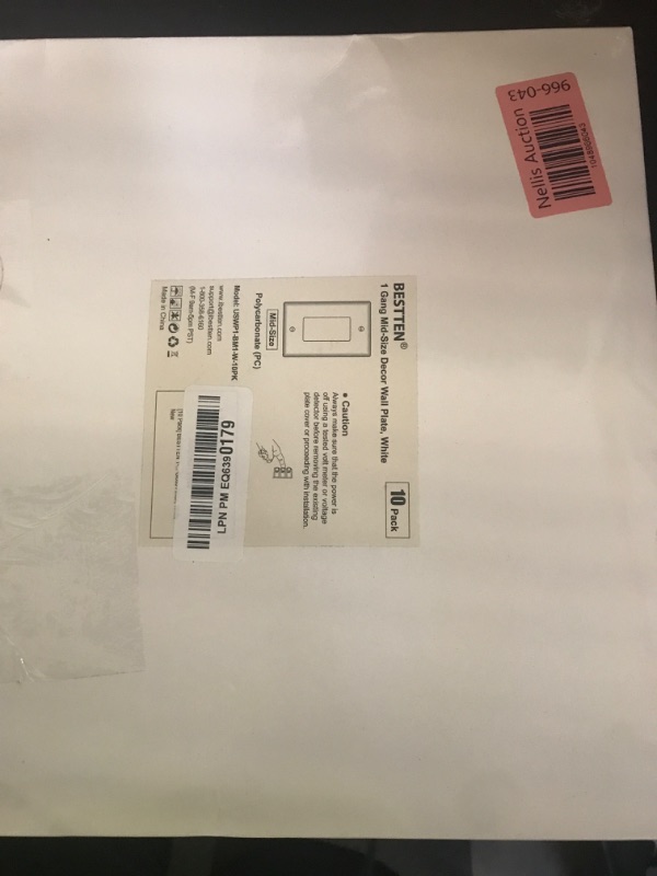 Photo 1 of [10 Pack] BESTTEN 1-Gang Mid-size Decorator Wall Plate, Unbreakable Polycarbonate Midway Outlet and Switch Cover, H5.04” x W3.27”, ETL Listed, White
