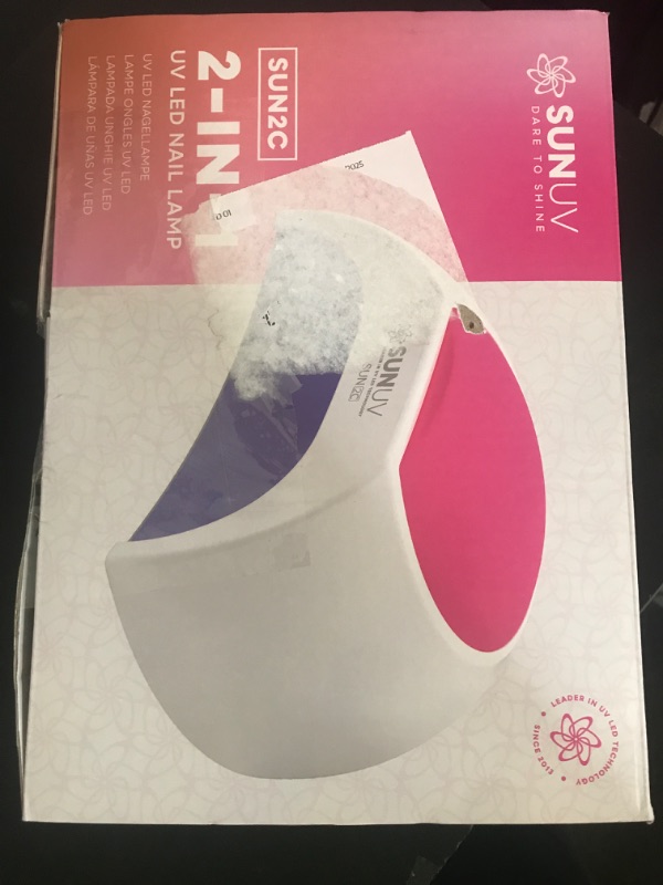 Photo 1 of SUNUV SUN2C 48W UV Light for Nails, UV LED Nail Lamp with 4 Timer Settings, Curing Lights Compatible with All Gel Polish Rose