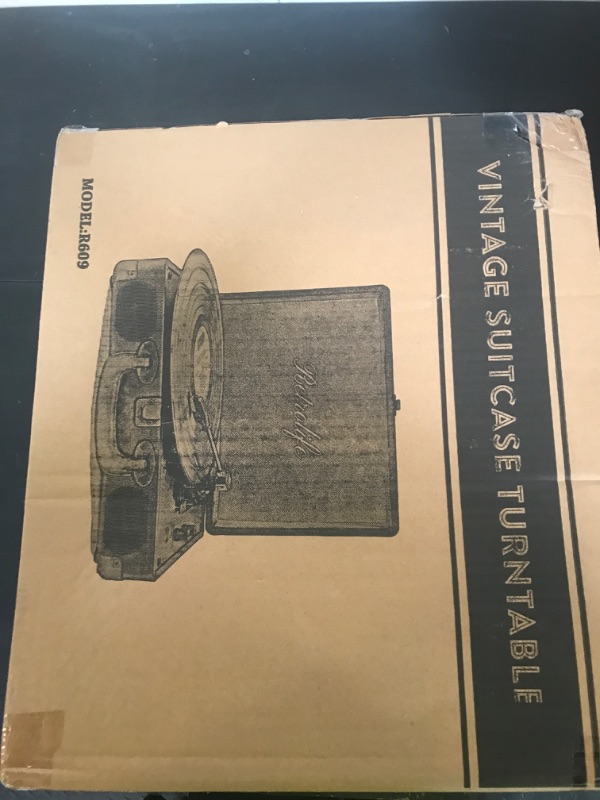 Photo 1 of Vinyl Record Player 3-Speed Bluetooth Suitcase Portable Belt-Driven Record Player with Built-in Speakers RCA Line Out AUX in Headphone Jack Vintage Turntable