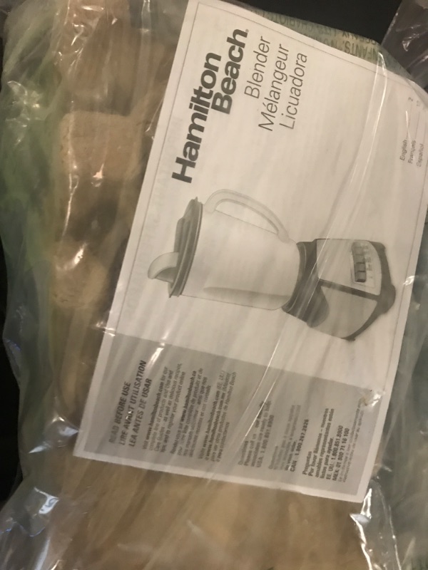 Photo 1 of Hamilton Beach Power Elite Wave Action Blender For Smoothies, 40 Oz Glass Jar, 12 Functions Including Puree, Crush Ice, 700 Watts - Black (58148A)