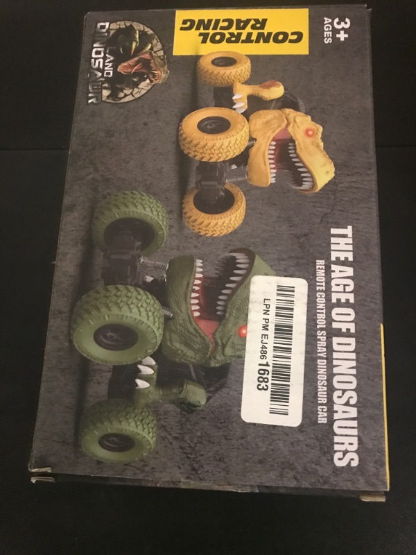Photo 1 of Remote Control Dinosaur Car for Kids Boys, 2.4Ghz All Terrain Remote Control Dinosaur Truck with Light, Rechargeable 4WD Off Road RC Car Toys for Kids 3 4 5 6 7 8-12 Year Old Boys Girls Birthday Gift