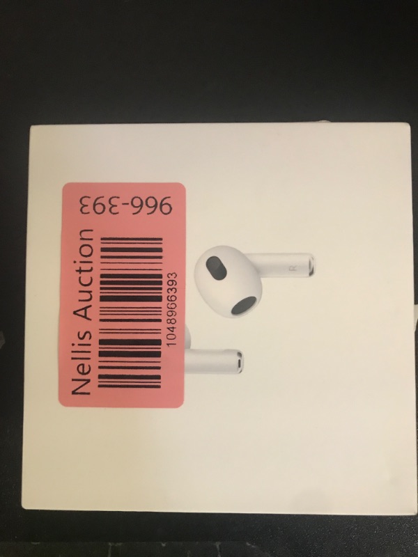 Photo 1 of Apple AirPods (3rd Generation) Wireless Ear Buds, Bluetooth Headphones, Personalized Spatial Audio, Sweat and Water Resistant, Lightning Charging Case Included, Up to 30 Hours of Battery Life