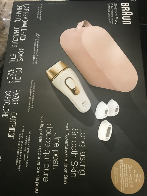 Photo 1 of Braun IPL Silk·Expert, at Home Laser Hair Removal, Pro 5 PL5347 Latest Generation IPL, Holiday Gifts for Women and Men, Hair Removal System with Wide Head and Two Precision Heads
