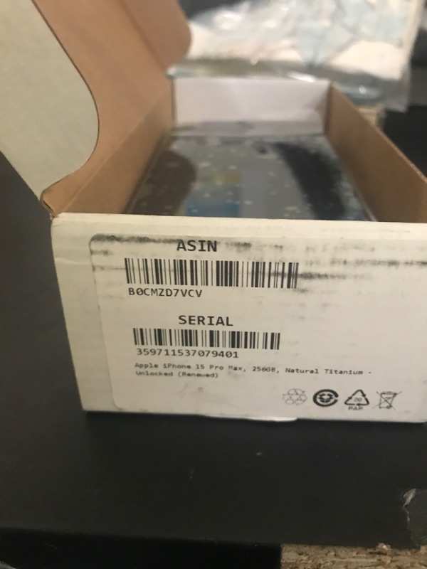 Photo 1 of Apple iPhone 15 Pro Max, 256GB, Natural Titanium - Unlocked (Renewed)