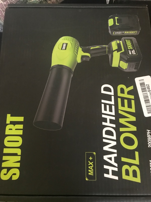 Photo 1 of Leaf Blower Cordless with Battery and Charger, Lawn Care, Blowing Leaves and Dust (Apple Green)