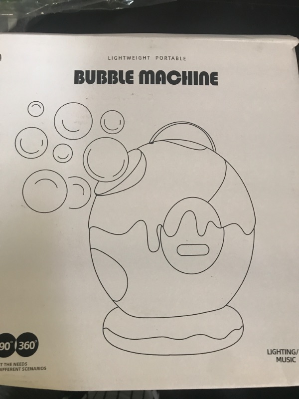 Photo 1 of Bubble Machine for Kids, Automatic Bubble Maker with Remote Control, Rechargeable Big Battery Bubble Blower Machine, Rotatable 90°/360° for Outdoor Birthday Party Wedding (Red+Yellow)
