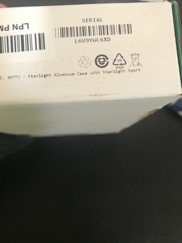 Photo 1 of Apple Watch Series 8 (GPS, 45MM) - Starlight Aluminum Case with Starlight Sport Band (Renewed Premium)