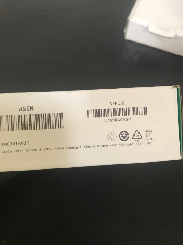 Photo 1 of Apple Watch Series 8 (GPS, 45mm) Midnight Aluminum Case with Midnight Sport Band (Renewed Premium)