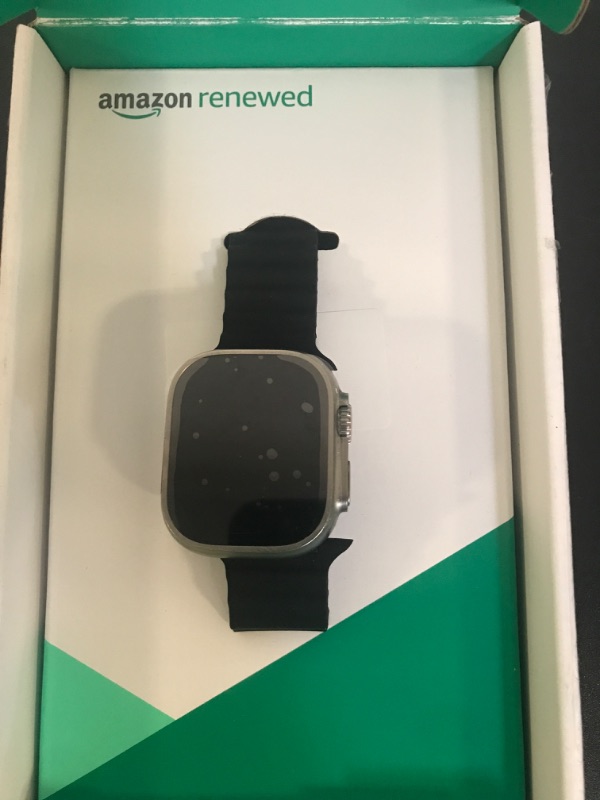 Photo 1 of Apple Watch Ultra [GPS + Cellular 49mm] Titanium Case with Midnight Ocean Band, One Size (Renewed Premium)