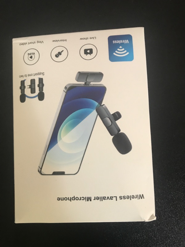 Photo 1 of Professional Wireless Lavalier Lapel Microphone for iPhone, iPad, mini Video Recording Mic forInterview Video Podcast Vlog YouTube&Livestream, Noise Reduction, Plug &Play