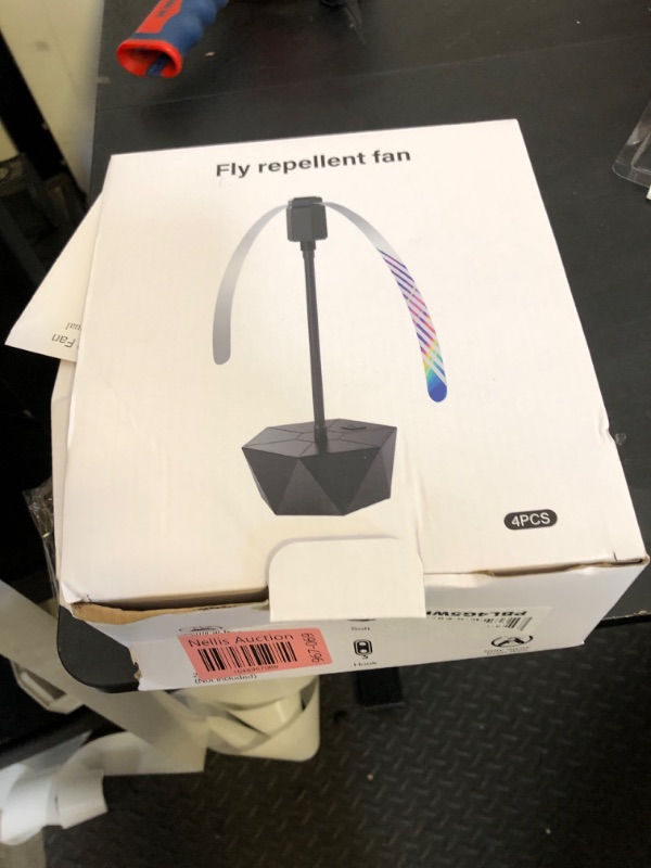 Photo 1 of PIMAG Fly Fans for Tables, Fly Repellent Fan Outdoor Indoor Keep Flies Away, Fly Repellent Fans for Tables with Holographic Blades for Picnic, Party, Restaurant, Kitchen, and BBQ, 4 Pack Black