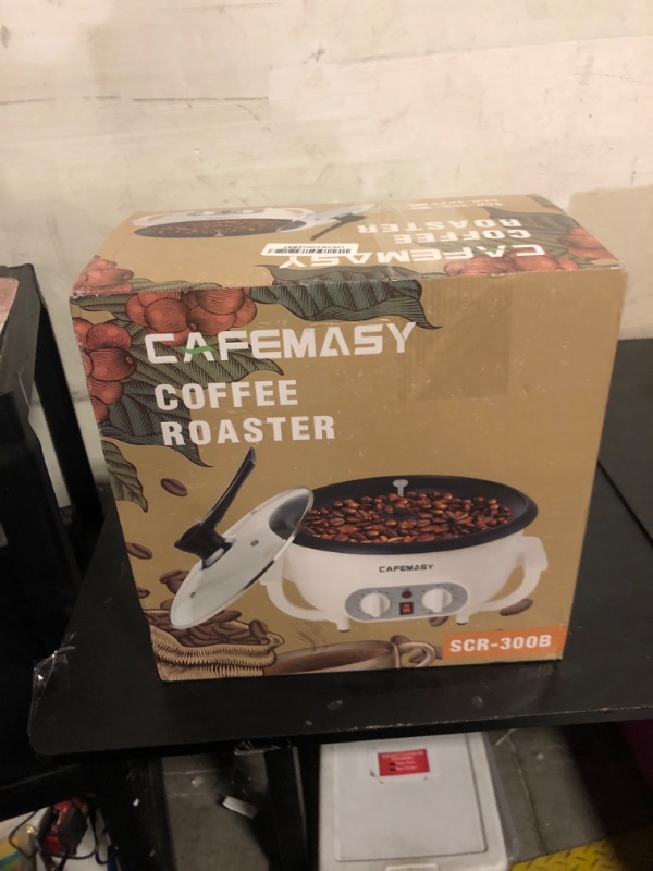 Photo 1 of Home Coffee Roaster, Household Electric Coffee Bean Baker Nut Peanut Cashew Chestnuts Roasting Machine Adjustable Temperature 1.6 Pounds Capacity for Cafe Shop/Home No Stovetop Required Smoke Reduce