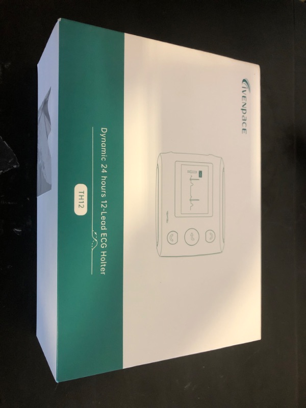 Photo 1 of Livenpace Portable 12-Lead Heart Monitor with AI Analysis for Home Use, 24 Hours Recording, Stand-Alone Machine with LCD Screen, Software Compatible with Mac & Windows, TH12