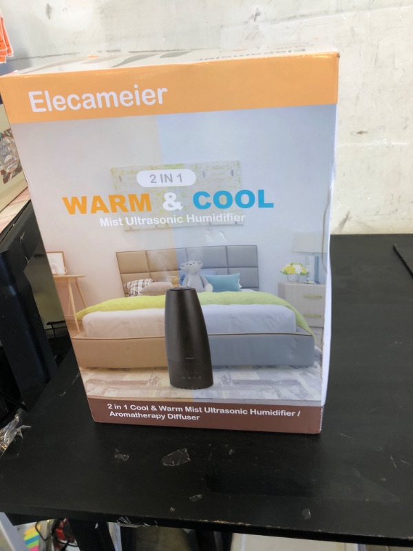 Photo 1 of Cool Mist Humidifier,Elecameier Warm and Cool Mist Humidifier for Home/Bedroom with Remote Control Smart Air Humidifier for Desk/Office/Baby Bedroom 25dB Whisper Quiet with Auto Shut off light wood