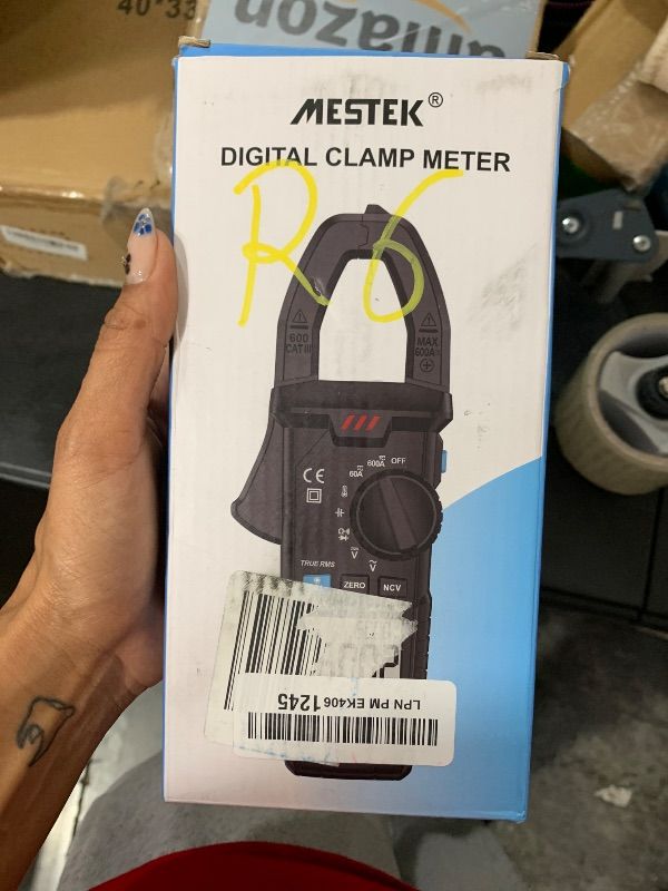 Photo 1 of MESTEK Digital Clamp Meter T-RMS 6000 Counts Multimeter Voltage Tester Auto-ranging Volt Amp Meter Measures Current Voltage Temperature Capacitance Resistance Diodes Continuity (AC/DC Current)