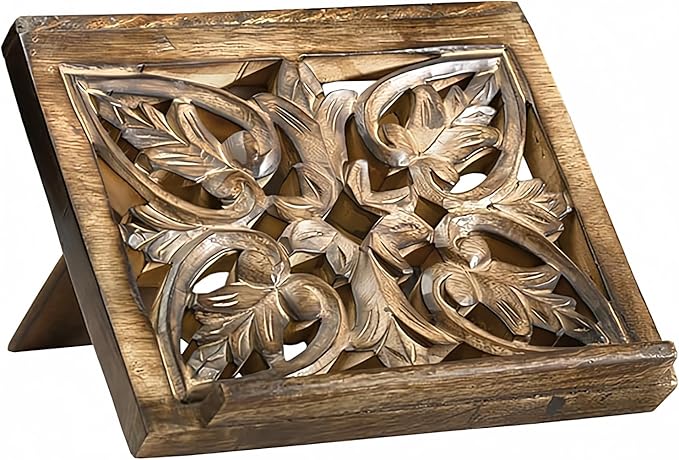 Photo 1 of Ornate Wood Carved Bible/Missal Stand