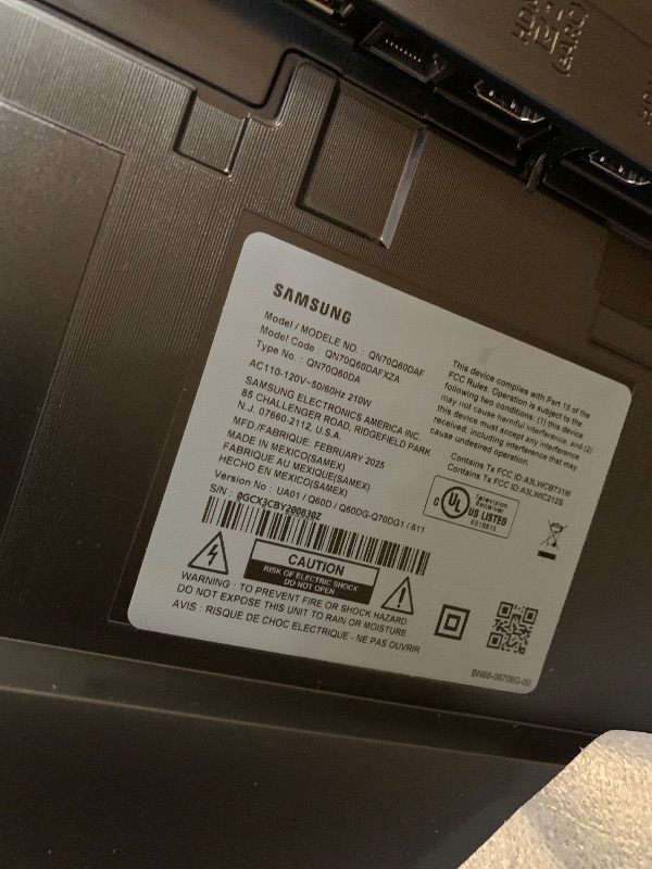 Photo 1 of *Parts Only*-- *Burn pixels*&--Samsung 70-Inch Class QLED 4K Q60D Series Quantum HDR Smart TV w/Object Tracking Sound Lite, Motion Xcelerator, Slim Design, Gaming Hub, Alexa Built-in (QN70Q60D, 2024 Model)