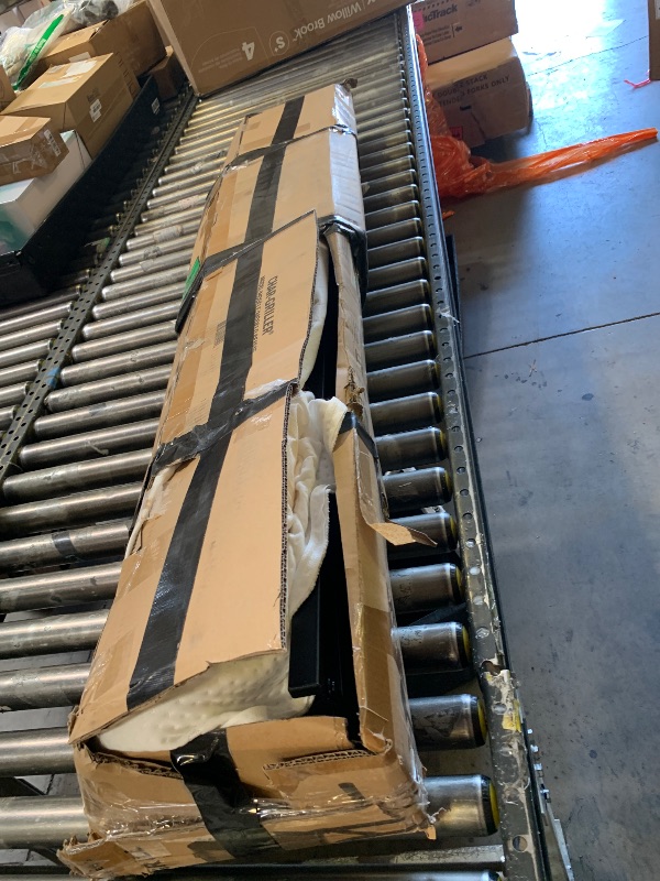 Photo 1 of * Used * -- Amazon Basics Smart Box Spring Bed Base, 5-Inch Height Mattress Foundation, Tool-Free Easy Assembly, Queen, 79"L x 59.5"W x 5"H, White