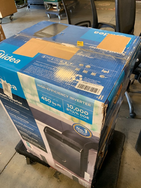 Photo 1 of Midea Duo 10000 BTU DOE 115-Volt Black Vented Wi-Fi enabled Portable Air Conditioner Remote Control Included 450-sq ft -Cooling