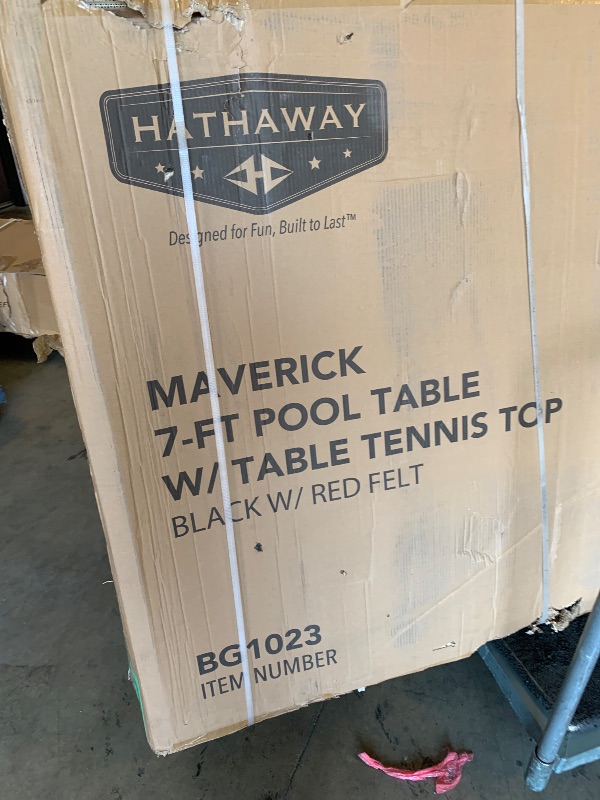 Photo 1 of Maverick BG1023 7-foot Pool and Table Tennis Multi Game with Red Felt and Blue Table Tennis Surface