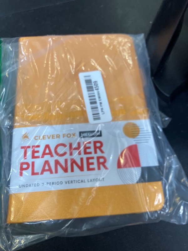 Photo 1 of Clever Fox Teacher Planner – School Year Planner with Calendars & Lesson Plans – Teacher Plan Book for Classroom & Homeschool Organization - Undated, A5 Size, Hardcover (Amber Yellow)
