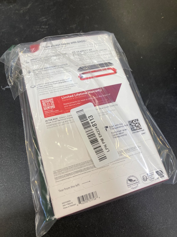 Photo 1 of ZAGG Glass+ Screen Protector for iPhone 16 Pro – 3X Stronger Tempered Glass with Reinforced Edges, Scratch & Smudge Resistant, InvisibleShield, Easy Installation