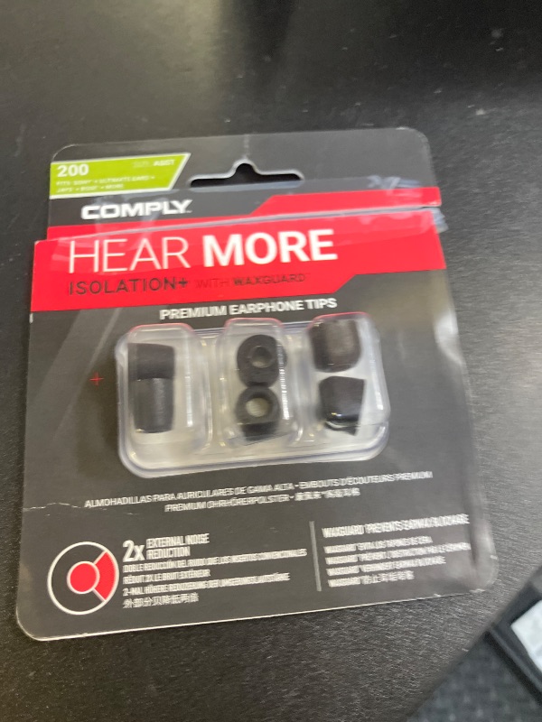 Photo 1 of Comply 200 Core Series | Memory Foam Replacement IEM Ear Tips for Sennheiser, Bang Olufsen, Sony & More | Superior Noise Isolation, Ultimate Comfort, Secure Fit | TechDefender, Black (S/M/L) (3 Pairs)