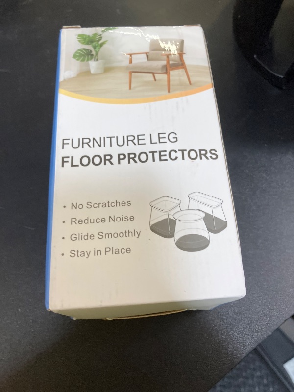 Photo 1 of 24 Pcs Chair Leg Floor Protectors for Hardwood Floors Silicone Covers to Protect Wood Tile Floors Felt Bottom Furniture Leg Caps Non Slip Reduce Noise (Fit:1.3"-2")