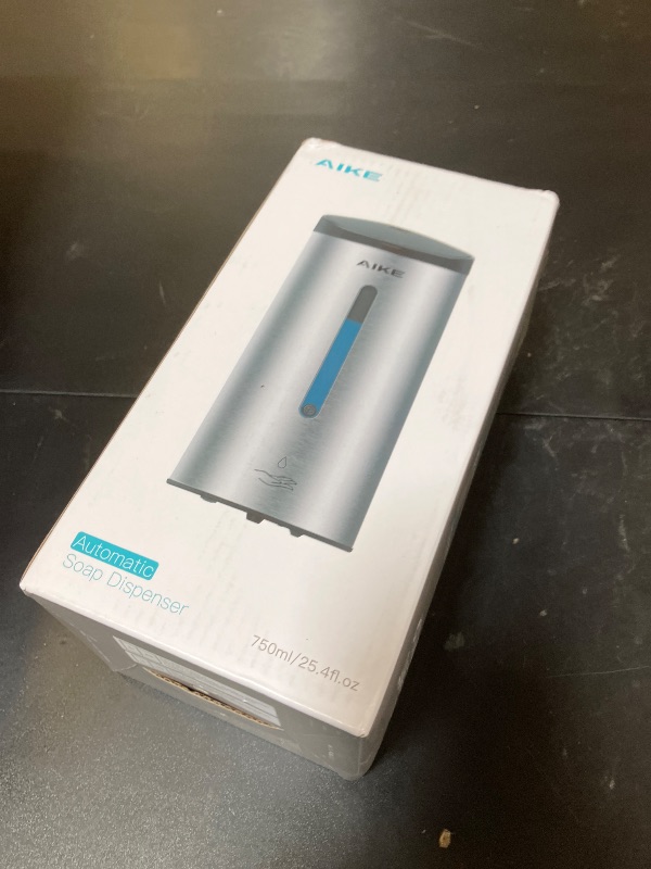Photo 1 of AIKE Wall-Mount Automatic Liquid Soap Dispenser Commercial Large Capacity Brushed Stainless Steel Finish Model AK1205
