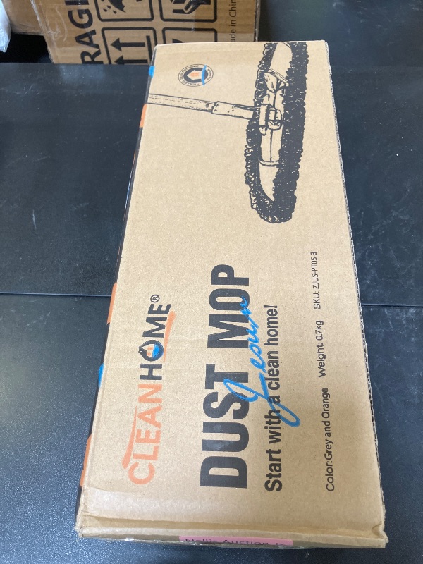 Photo 1 of CLEANHOME Mops for Floor Cleaning with 3 Different Washable Mop Pads and Extendable 55” Long Handle, Multifunction Dust Mop for Hardwood,Marble,Tile Floor Mopping,Orange