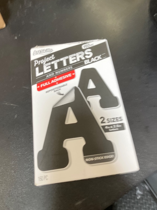 Photo 1 of ArtSkills Paper Poster Letters and Numbers for Projects and Crafts, 4" and 2.5", Black, 150 Pieces - Multiple Sheets Per Letter Pad