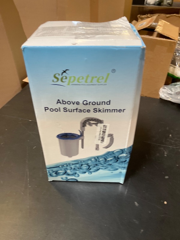Photo 1 of Sepetrel Above Ground Pool Surface Skimmer, Wall Mount Pool Maintenance Accessories for Inflatable Collars, Tubular & Metal Frame Pools, Floating Skimmer Basket - Efficiently Removes Debris