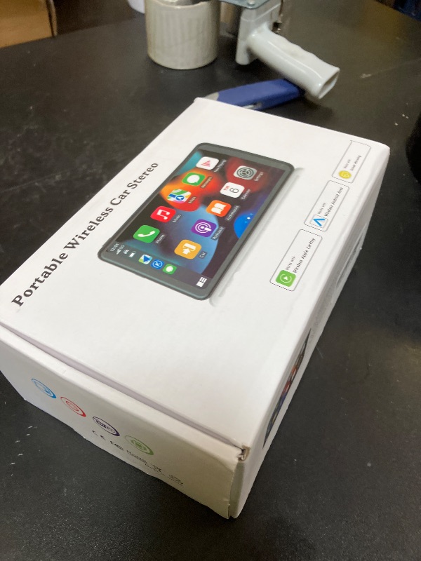 Photo 1 of Carplay Screen for Car, 7" HD Wireless Portable Car Play Touchscreen Stereo with Android Auto Mirror Link/Backup Camera/GPS Navigation/Satellite Radio for All Vehicles
